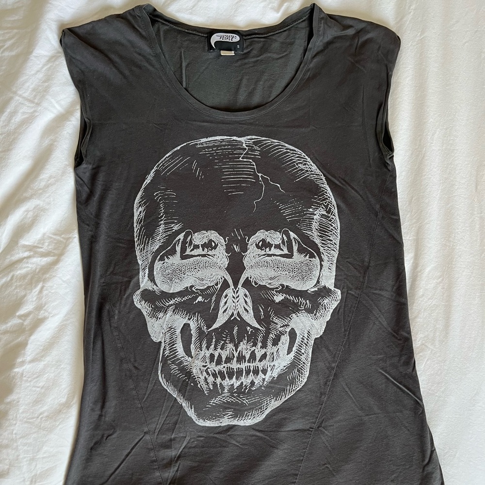 Illustrated People mermaid Skull Shirt Dress